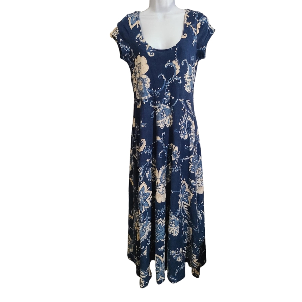 CHAPS Cotton tulip short sleeve Dress M